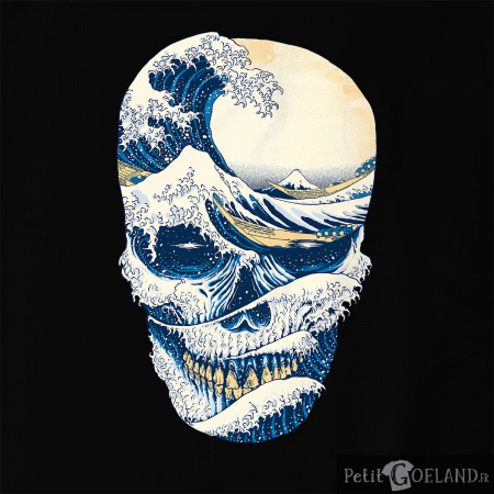 Hokusai Wave Skull