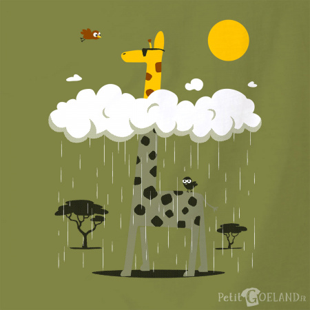 Girafe et pluie