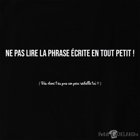 Ne pas lire la phrase