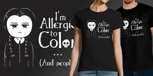 Wednesday Adams allergic to color