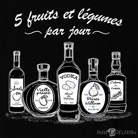 5 fruits et légumes alcool