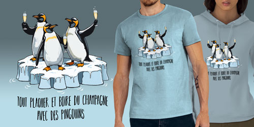 Tout plaquer et boire du champagne avec des pingouins