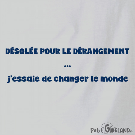 Désolée pour le dérangement (femme)