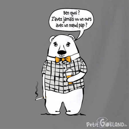 Un ours avec un nœud pap